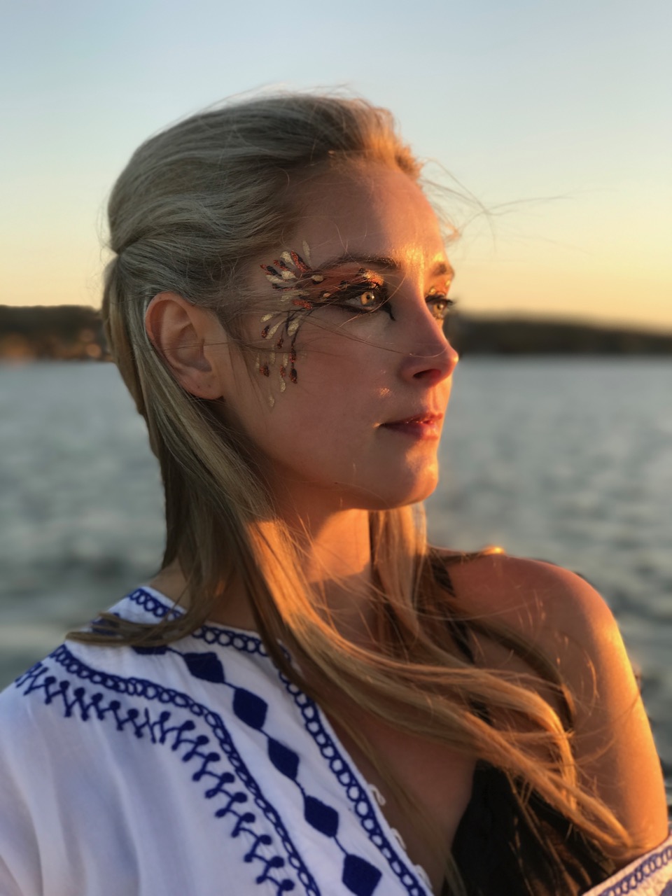 African Cheetah Makeup at Sunset