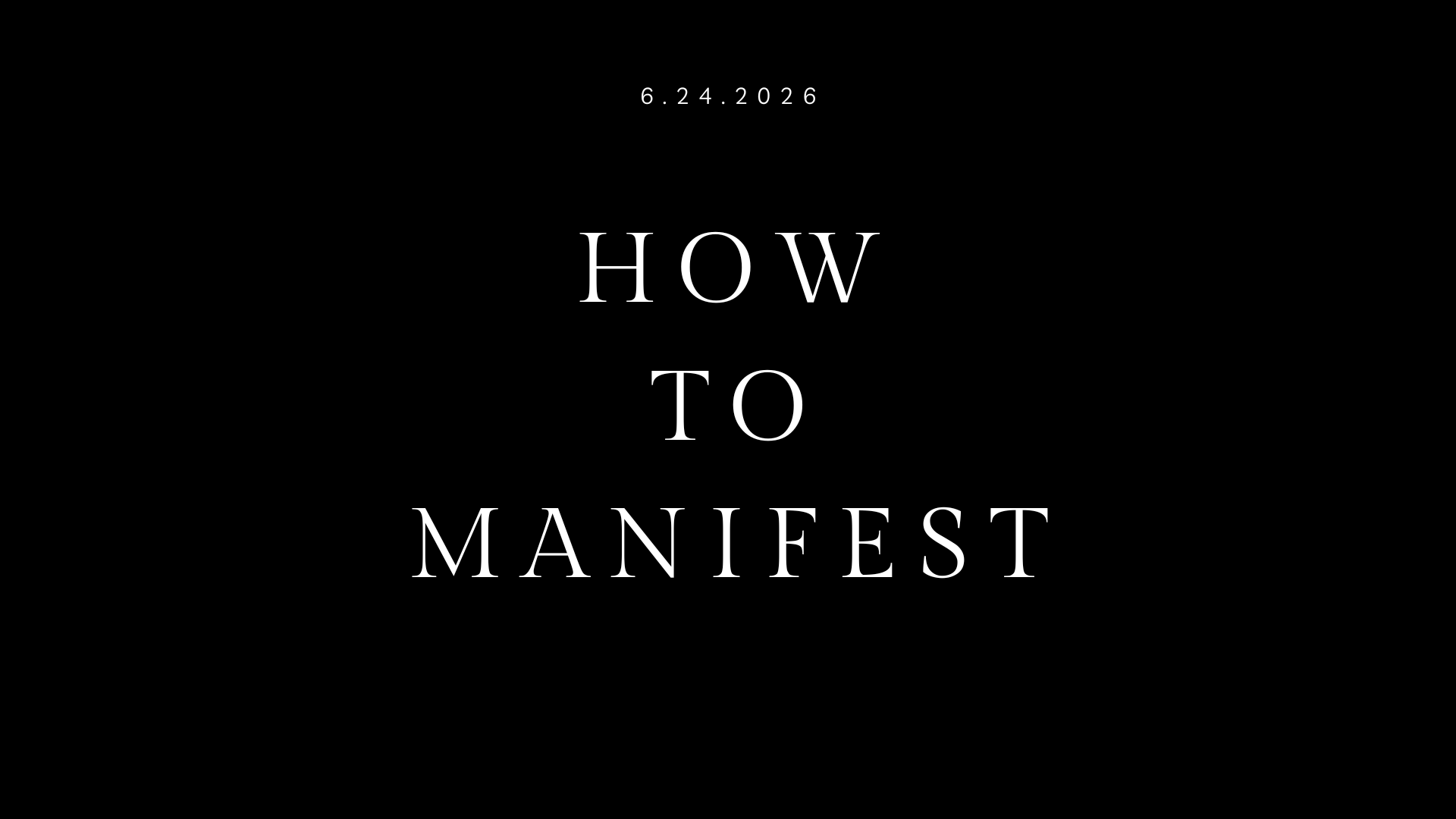 what is manifesting?